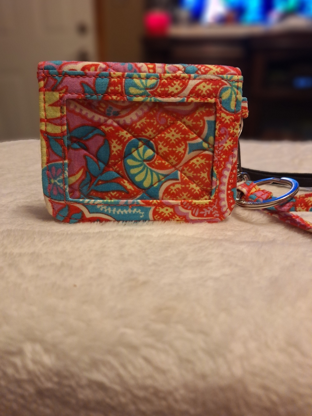 Vera Bradley Double ID &Card Holder Paisley In Paradise Print